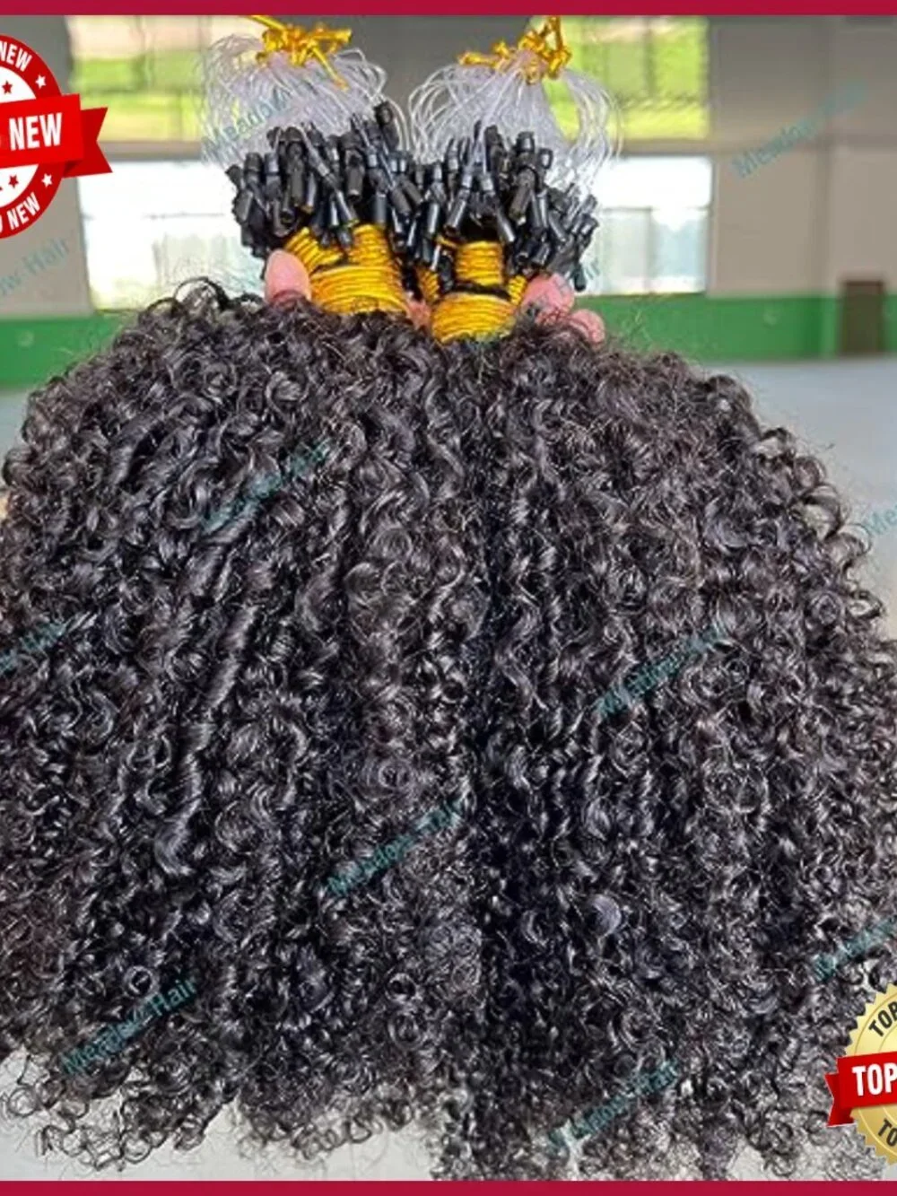 Micro Loop Human Hair Extensions 12 Inch 70g Afro Kinky Curly Virgin Hair